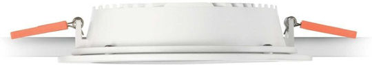 Ideal Lux Rund Vertieft LED Panel 30W mit Warmes Weiß Licht 3000K