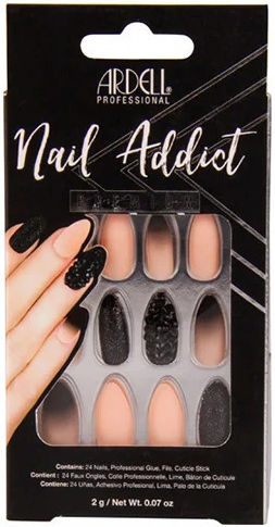 Ardell Addict Black Stud Tips Nägel in Schwarz Farbe
