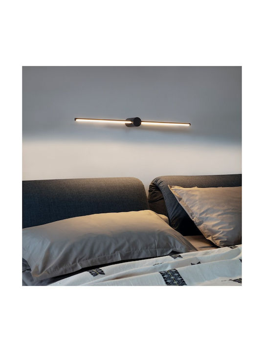 Ideal Lux Μοντέρνο Φωτιστικό Μπάνιου/Πίνακα με Ενσωματωμένο LED και Θερμό Λευκό Φως Μαύρο 115x11x5.5εκ.