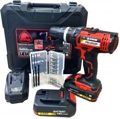 Stayer PBL 2022 PK Percussive Drill Driver Battery 18V 2x2Ah