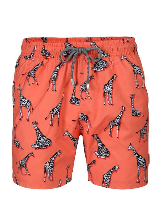 Giraffe Herren Badebekleidung Shorts Orange