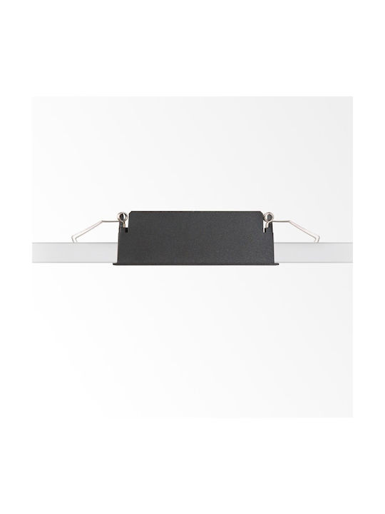 Ideal Lux Lika Fi Παραλληλόγραμμο Μεταλλικό Χωνευτό Σποτ με Ενσωματωμένο LED και Θερμό Λευκό Φως Λευκό 23.6x4εκ. 1τμχ