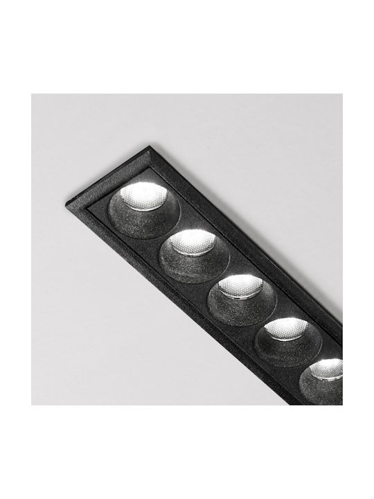 Ideal Lux Lika Fi Παραλληλόγραμμο Μεταλλικό Χωνευτό Σποτ με Ενσωματωμένο LED και Θερμό Λευκό Φως Λευκό 23.6x4εκ. 1τμχ