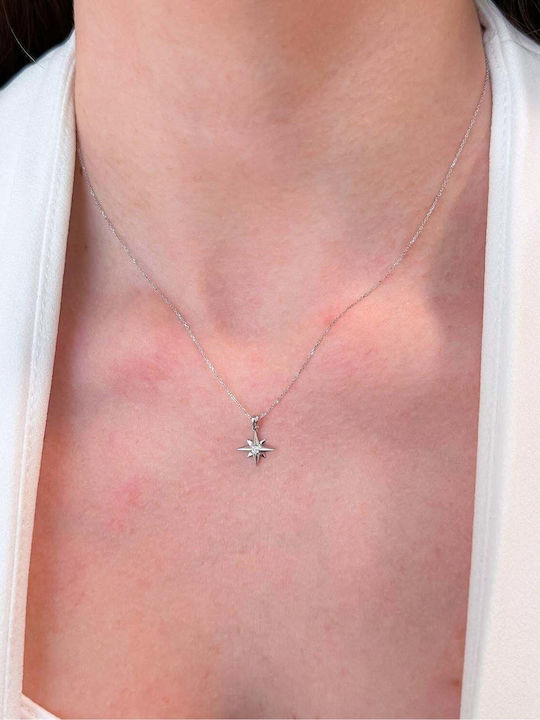 Sorelly Halskette aus Weißgold 14K mit Diamant