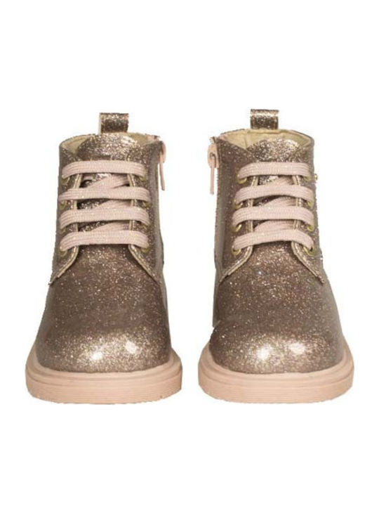 Kinderstiefel mit Reißverschluss Beige