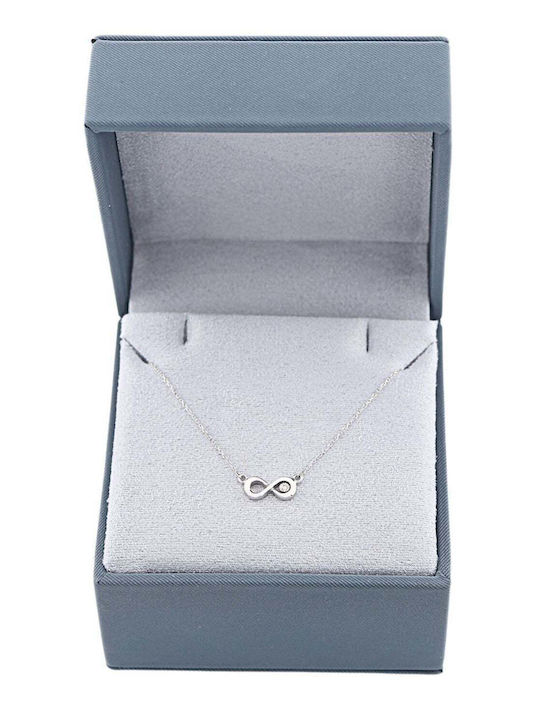 Sorelly Necklace Infinity from White gold 14K with Diamond