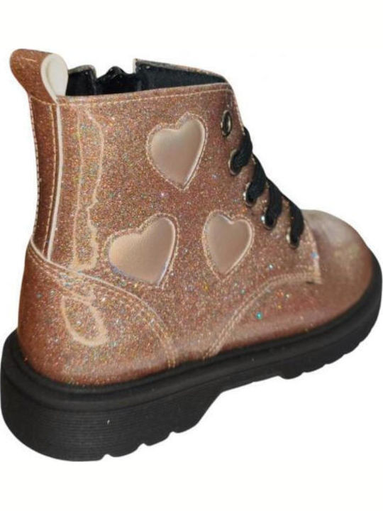 Kids Boots with Zipper Beige