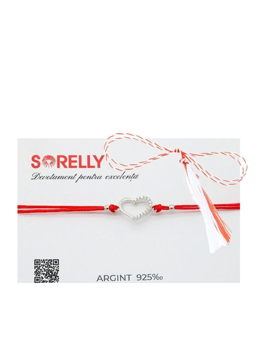 Sorelly Damen Armband mit Design Herz aus Silber