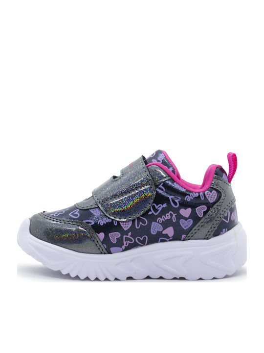 Kids Sneakers with Scratch & Lights Black
