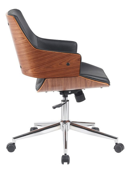 Pakketo Stuhl Büro mit Armen Setulo 332-000017 Black Velvet-Black Metal