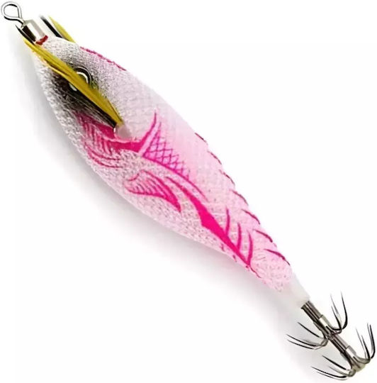 Yokai Jlc Fluor Squid Jig Artificial Bait Uv Glow Double Needles Bkk Orange Black