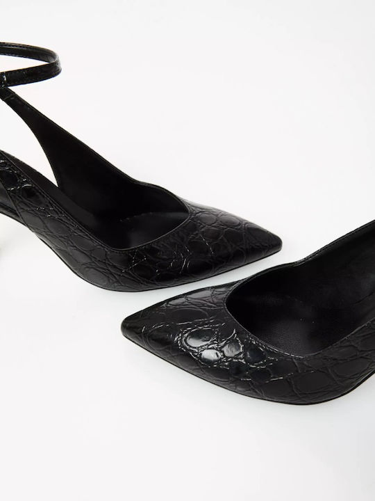 Pumps mit Riemchen Schwarz