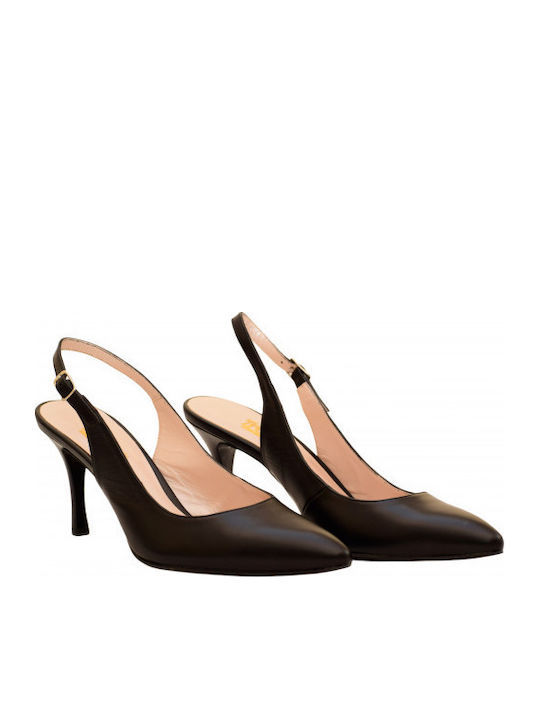 Leather Black High Heels