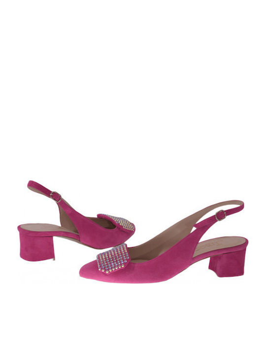 Leder Pumps Fuchsie
