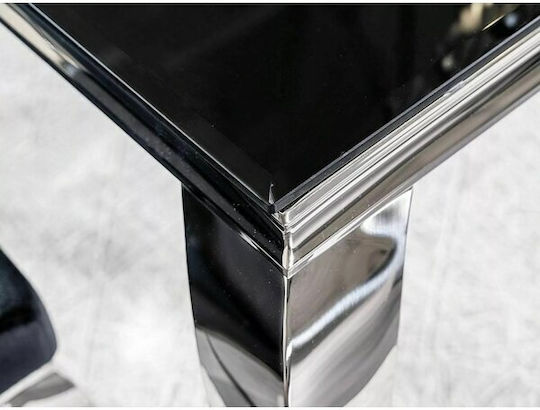 Detroit 323 Τραπεζαρίας Ασημί, Μαύρο 150x90x75εκ. Detroit 323 Τραπεζαρίας Ασημί, Μαύρο 150x90x75εκ.