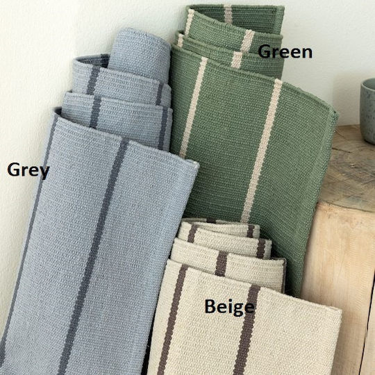 Palamaiki Pin Χαλί Ορθογώνιο Βαμβακερό Grey 60x120cm