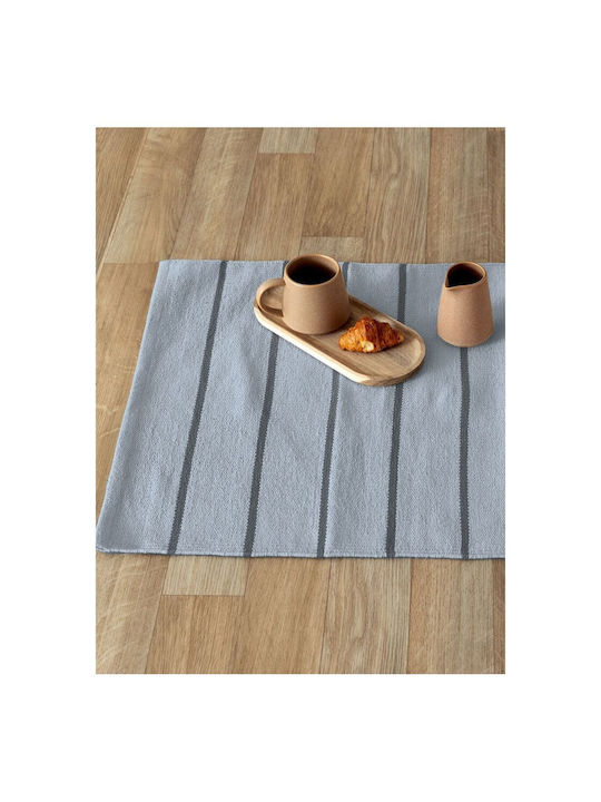 Palamaiki Pin Χαλί Ορθογώνιο Βαμβακερό Grey 60x120cm