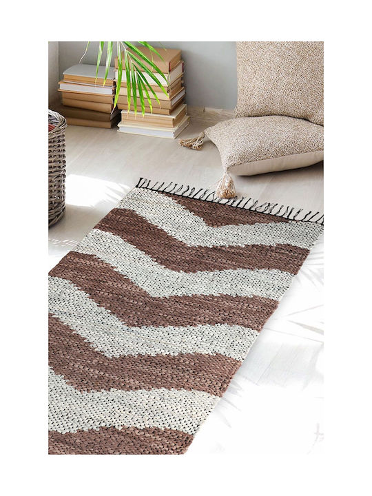Melinen Rug Rectangular Brown
