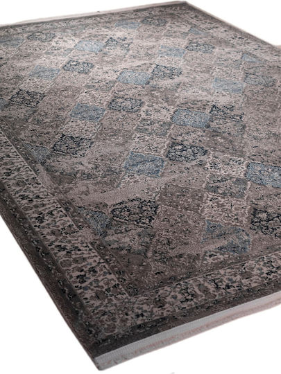 Klonaras Pearl 8438 Teppich Rechteckig Synthetisch,Polyester/Cotton/Leather Dark Grey / Anthracite