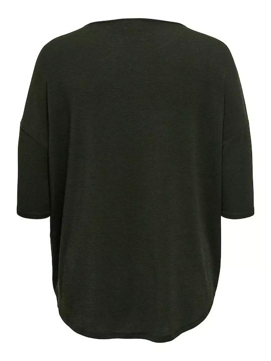 Women's Blouse with 3/4 Sleeve Green