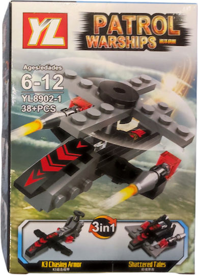 Zanna Toys Building Blocks Airplane 3 in 1 for 6+ Years