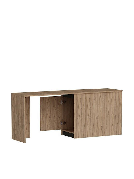 Schreibtisch Kailua 2183 Holz Pine, Anthracite mit USB-Anschlüssen 90x47x74cm