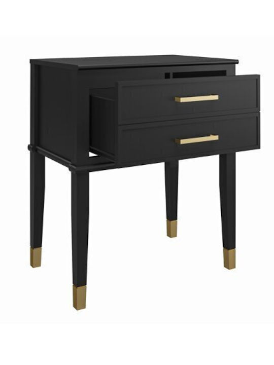 Desk Belromu 104 Wooden Black with Metal Legs 60x40x71cm