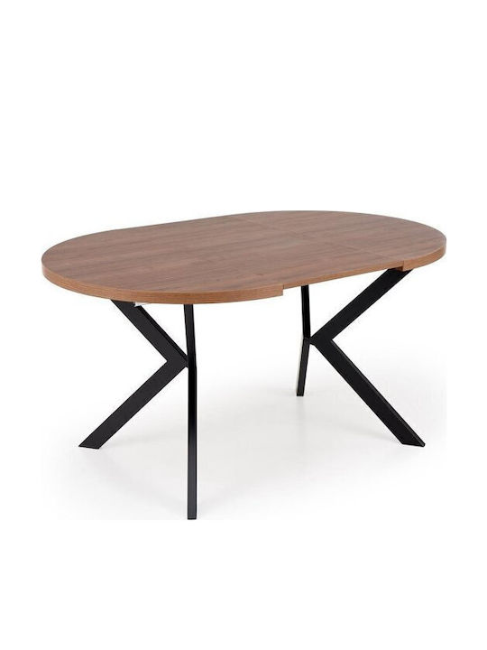 Houston 1495 Round Table Wooden Black, Walnut 76x76cm