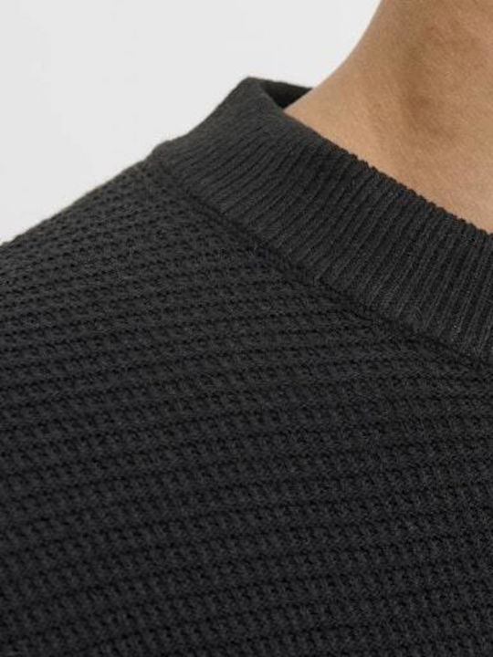 Crew Neck Langarm-Pullover Black