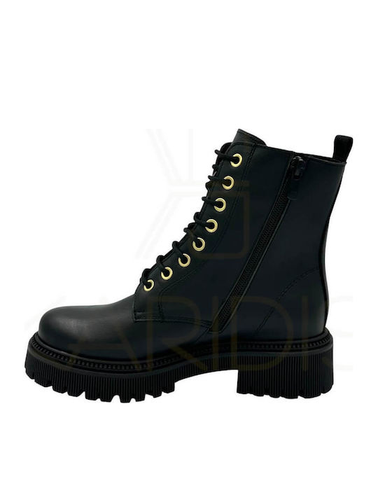 Leather Women's Ankle Boots Black