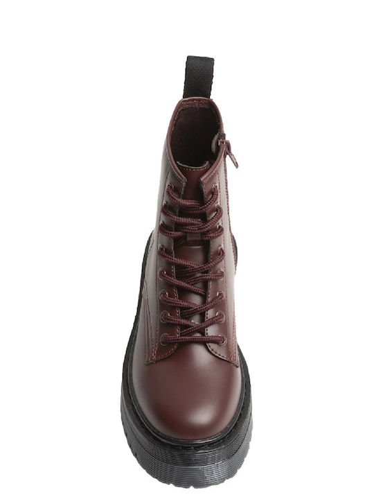 Stiefeletten Damen Burgundisch