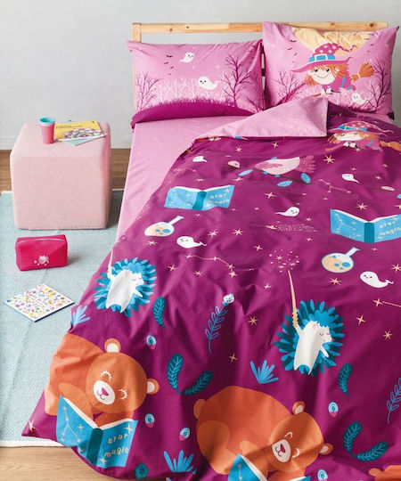 Kentia Hans Kids Cotton Pillowcase Set 50x70cm Pink-purple