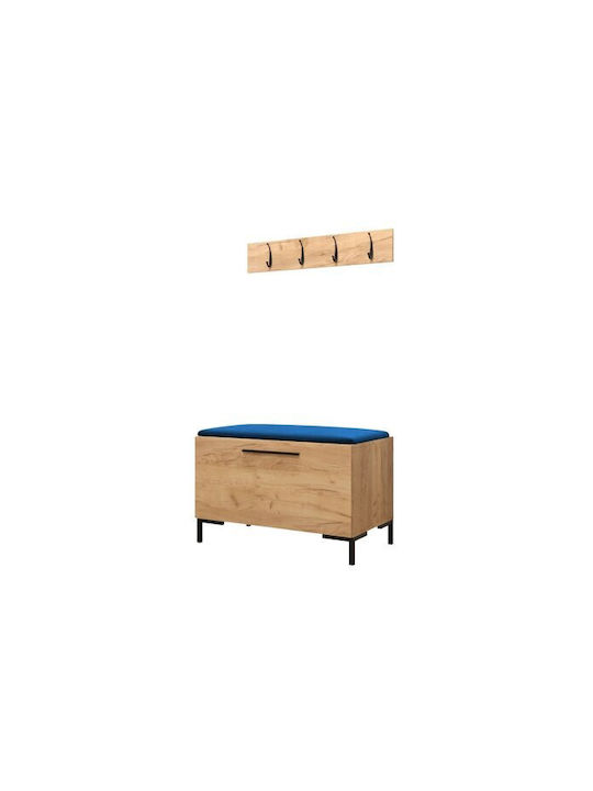 Tivsoa 108 Eingangsmöbel mit Spiegel & Garderobe Craft Oak 84x44x52cm