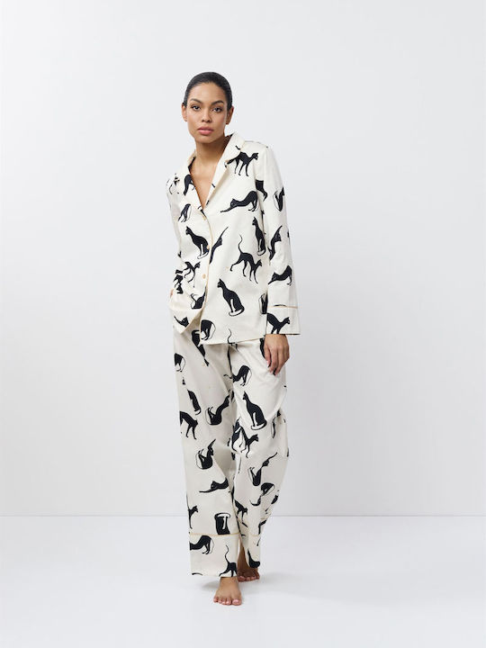 Aruelle Winter Damen Pyjama-Set Graphite