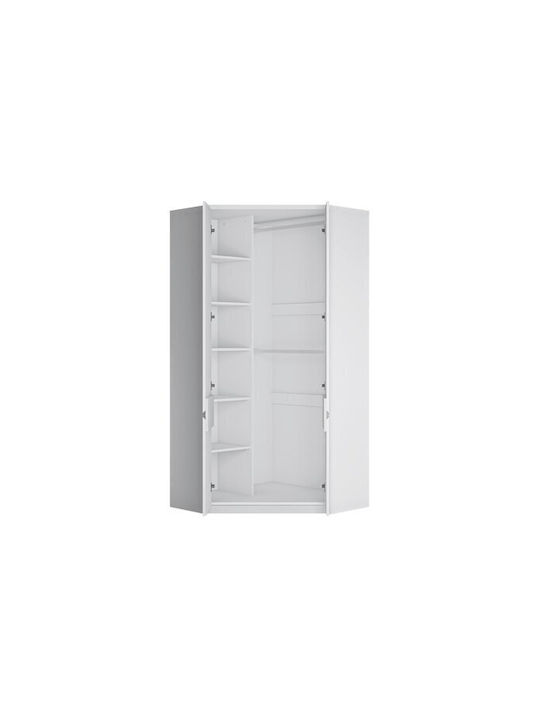Doppeltür Kleiderschrank Ecke Merfere 101 White 95x95x200cm