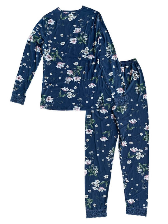 Caress Winter Damen Pyjama-Set Gray