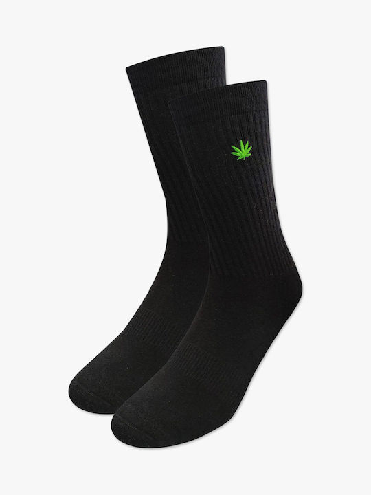 Κάλτσα Βαμβακερή Πετσετέ Cannabis Embroidered Rto