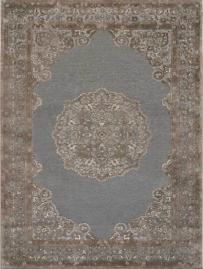Klonaras Imperial 092/X Teppich Rechteckig Synthetisch,Polyester/Cotton/Leather Grey