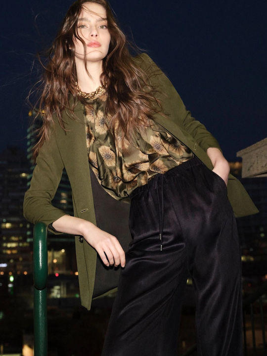 Women's Fabric Trousers Blue