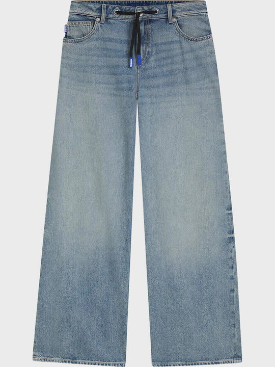 Women's Jean Trousers in Baggy Line Light Aged Denim