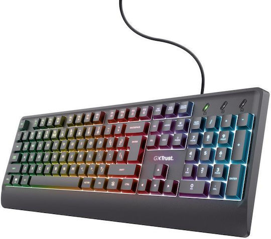 Trust GXT 792 Quadrox 4-in-1 Set Gaming Tastatur mit Beleuchtete Tasten & Maus (Englisch US) Gray
