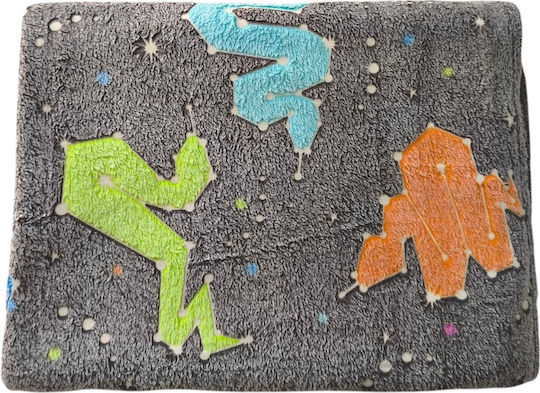 Одеяло Флийс Светещо Сив 200x150cm