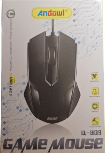 Andowl Q-809 Ενσύρματο Εργονομικό Ποντίκι Μαύρο
