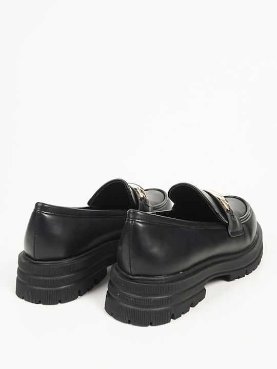 Patent Leather Women's Loafers in Black Color