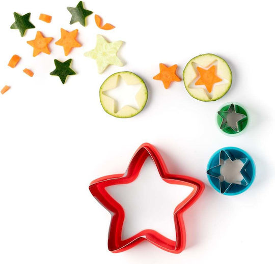 Lekkabox Rostfreier Stahl Sterne 3 Stück Kuchenringe / Plätzchenausstecher