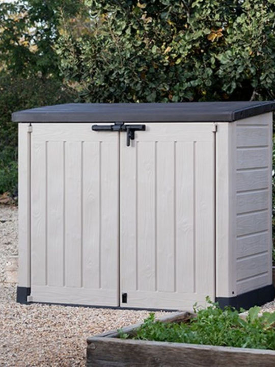Keter Außenlagerbox Metall 240Es Beige L132xB76xH110cm Keter Außenlagerbox Metall 240Es Beige L132xB76xH110cm