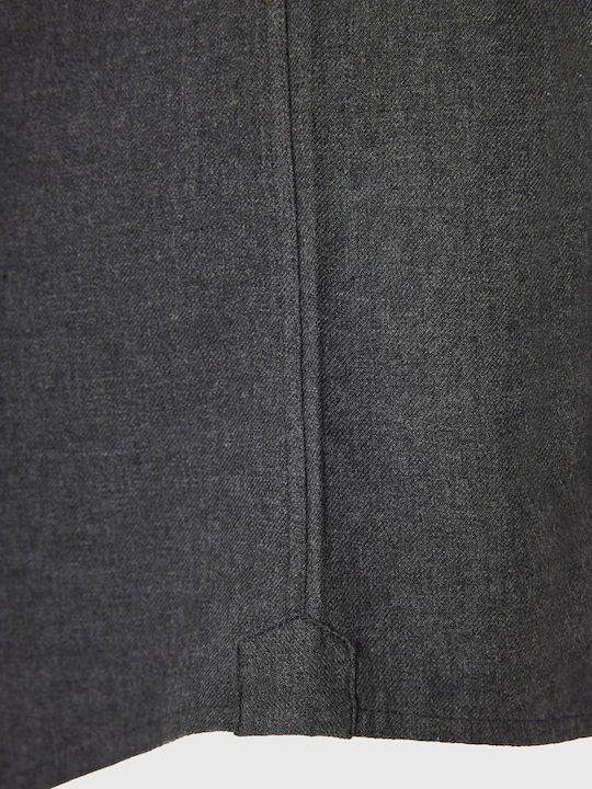 Long-sleeved Cotton Shirt Gray
