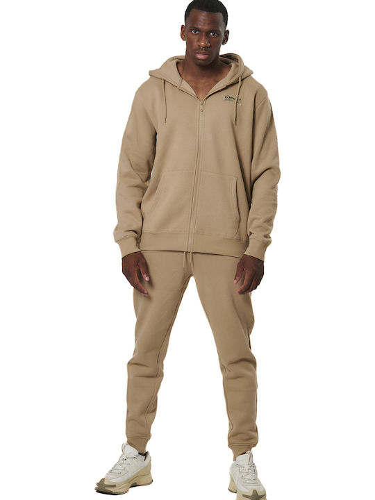 Beige Hoodie Cardigan