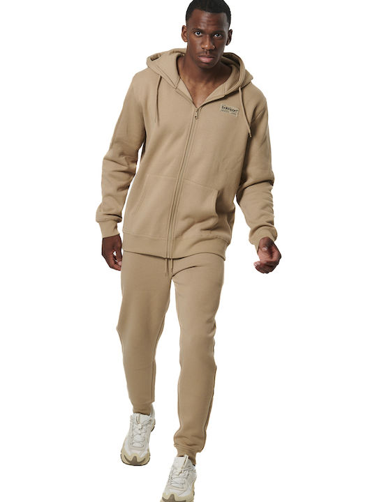 Beige Hoodie Cardigan