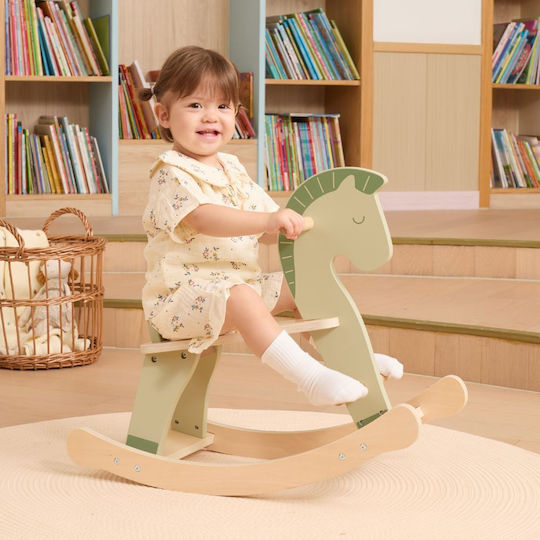 Viga Toys Wooden Rocking Toy Horse for 12+ months Green